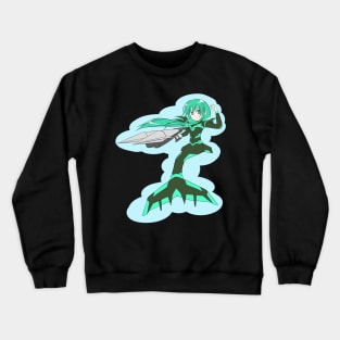 Speargun Mermaid (deep green) Crewneck Sweatshirt